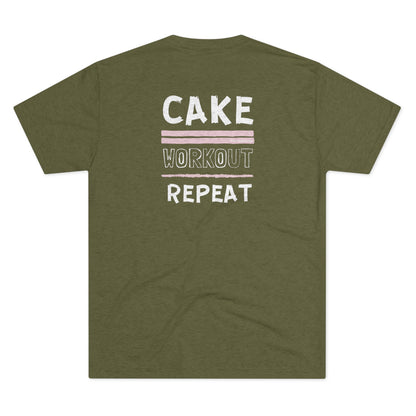 Cake. Workout. Repeat - Triblend Tee